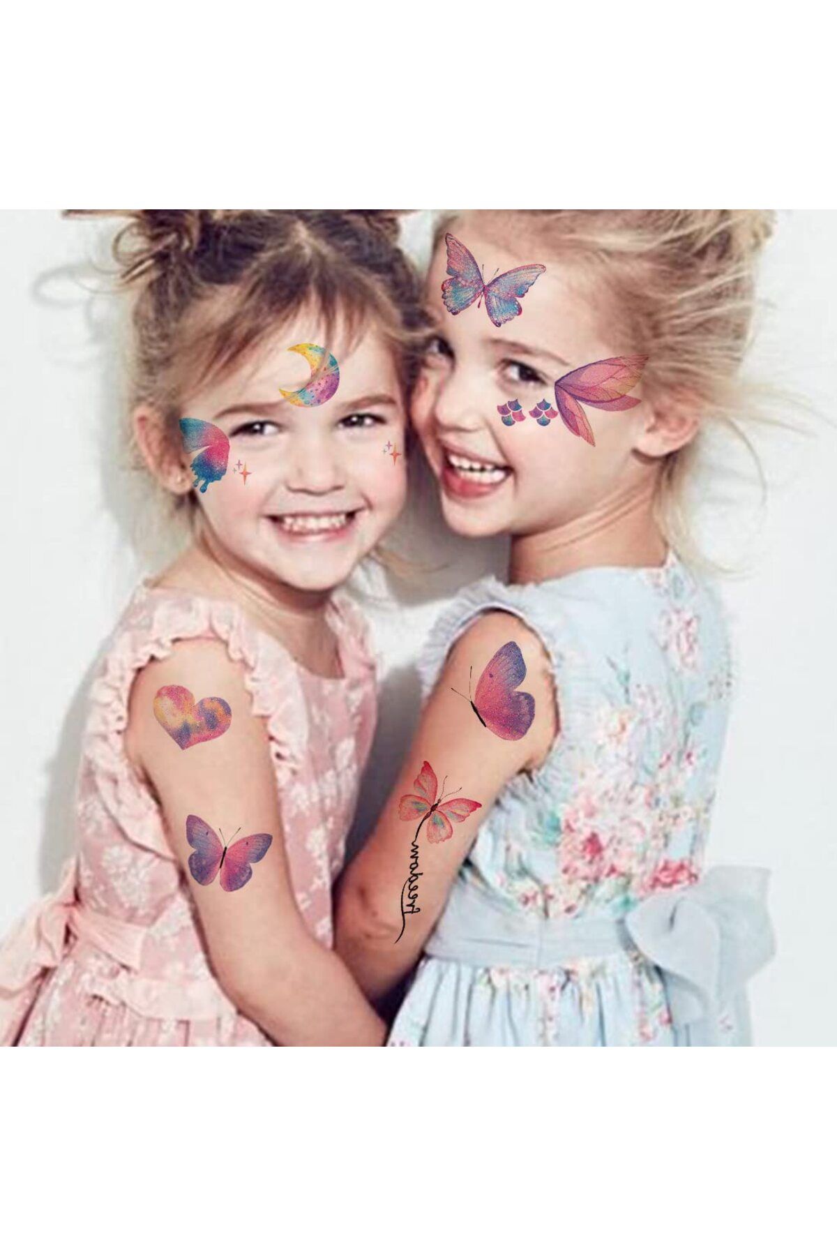 Choice-12 Sheets Butterfly Tattoos Temporary for Kids Women Eyes Make Up Galaxy Waterproof Face Tattoo S... 5
