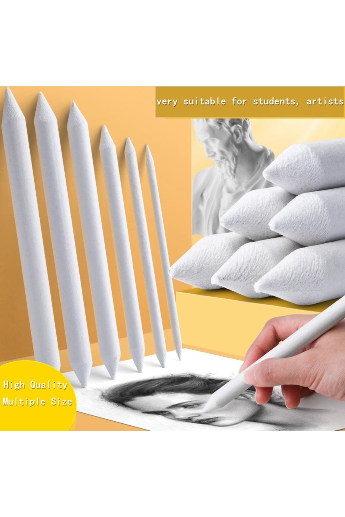 hopk-Blending Stumps and Tortillions Paper Art Blenders Sandpaper Pencil Sharpener Pointer for Artist ... 2