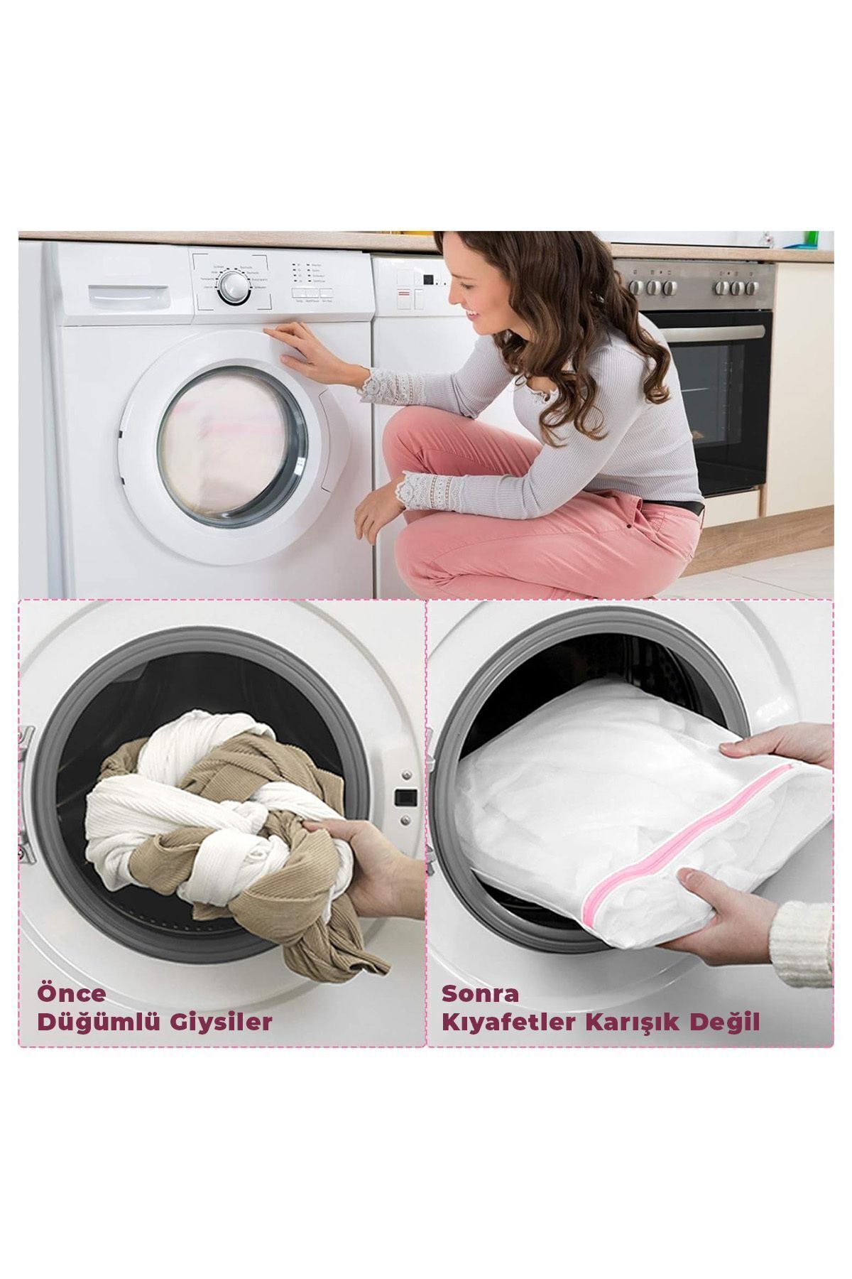 Beatitude-3 Zippered Laundry Net Curtain Separator Bag Dirty Laundry Net Suitcase Organizer 8