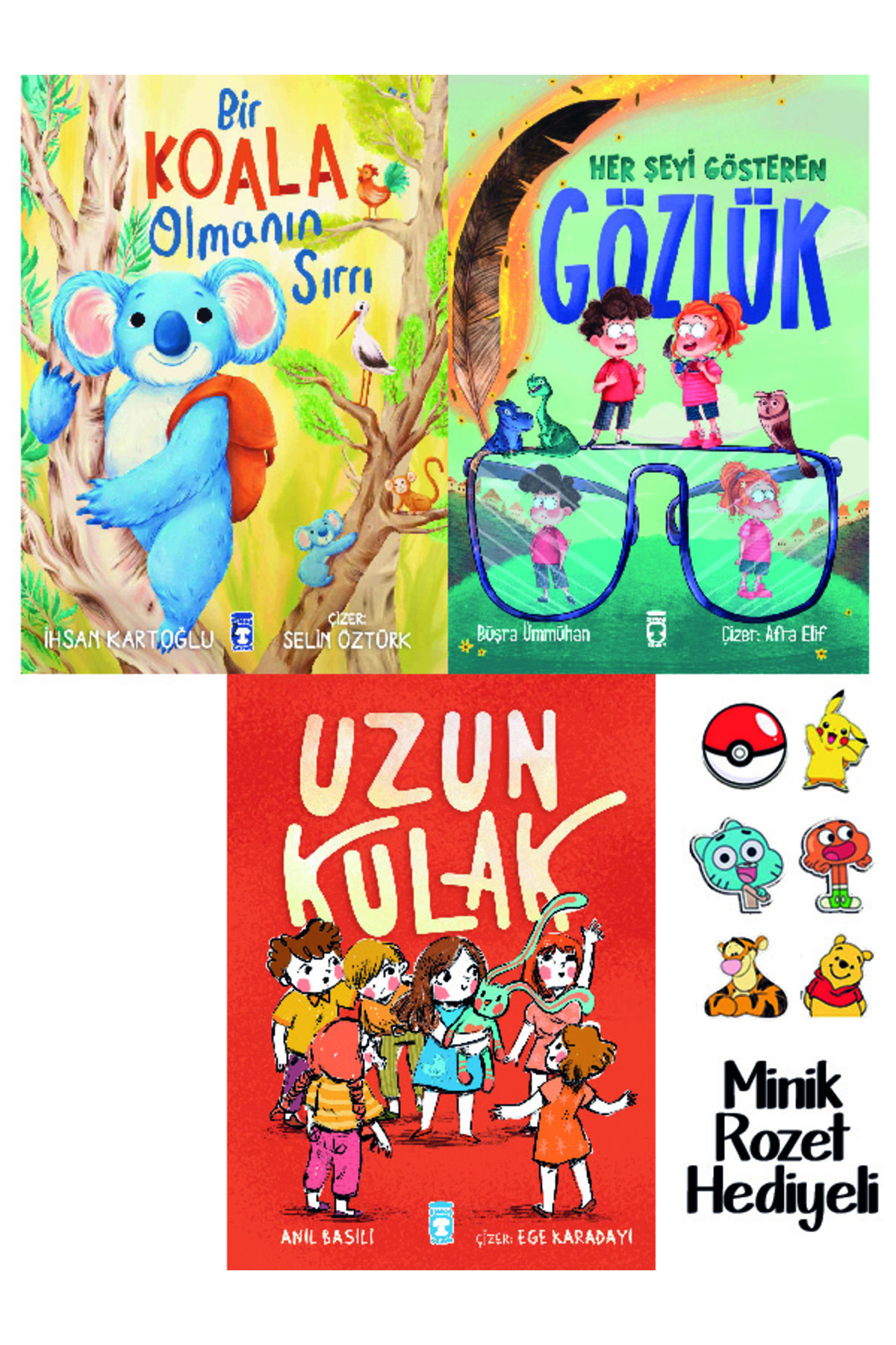 Timaş Çocuk 1. 2. Sınıf Okuma Seti 3 Kitap Uzun Kulak-Bir Koala