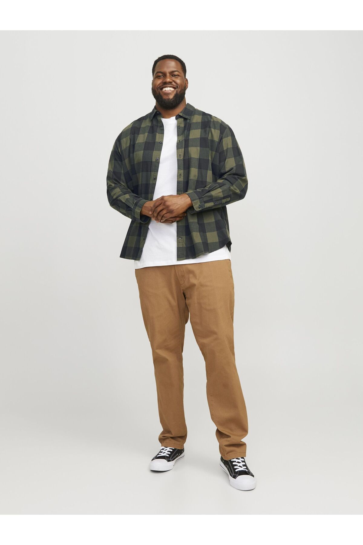 Jack & Jones Plus-Karohemd Plus Locker Geschnitten Karohemd 5