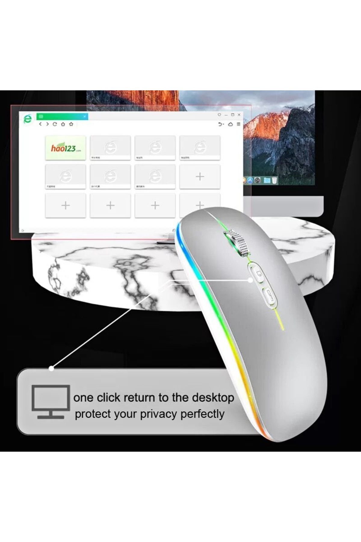 Choice-Dual Mode Bluetooth 2.4G Wireless Mouse One-Click Desktop Function Type-C Rechargeable Silent Bac... 7