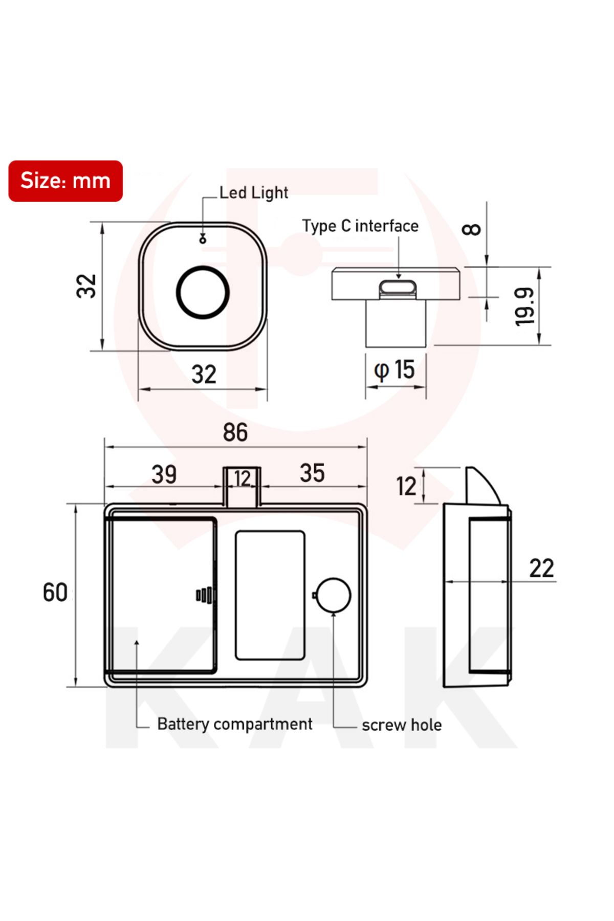 Choice-KAK Biometric Fingerprint Lock Black Keyless Cabinet Lock Smart Drawer Locks Anti-theft Door Lock... 6