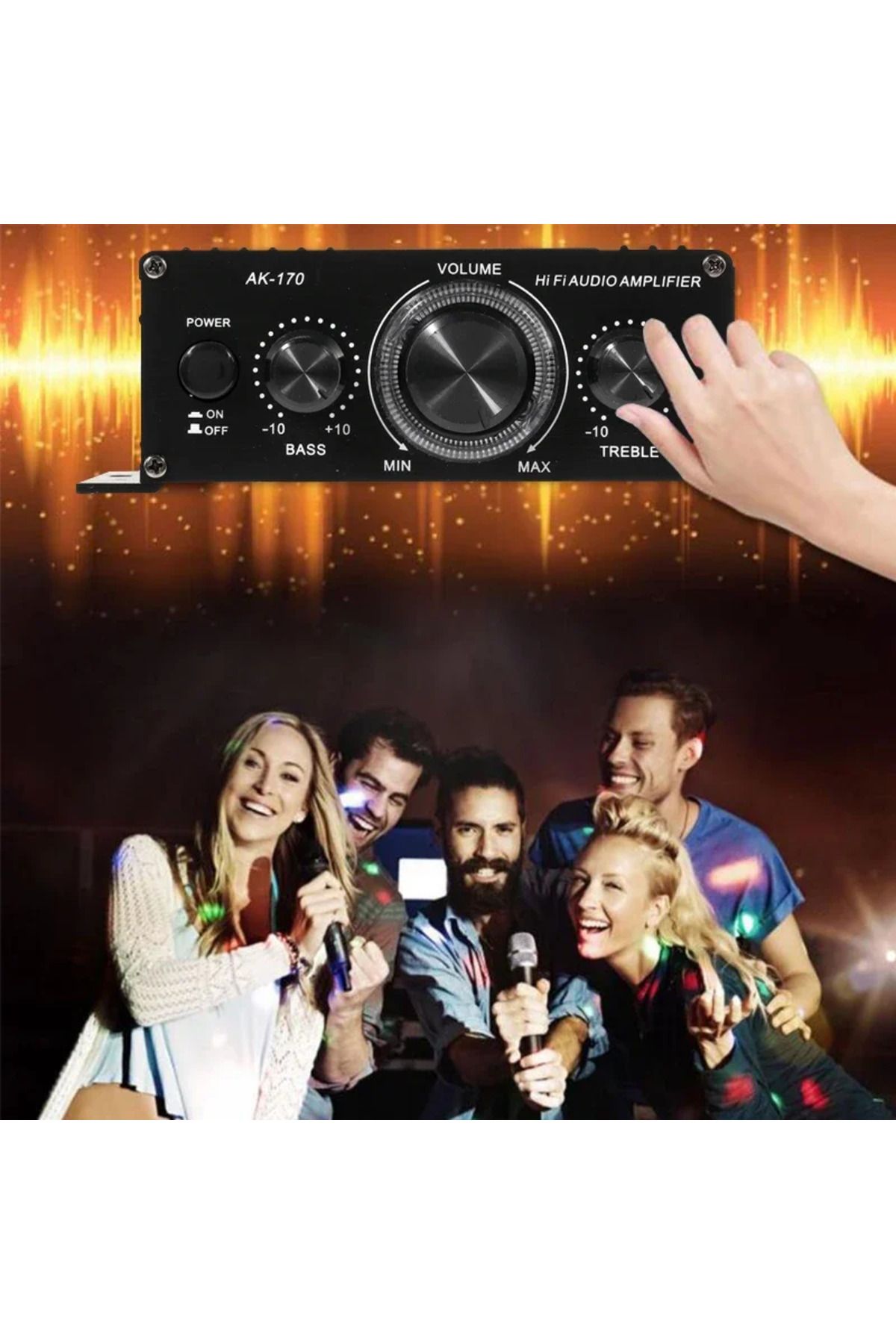 luxuglow-AK170 Mini Digital Power Audio Car Amplifier Blue Light Stereo Audio Amplifier for Home Theater C... 2