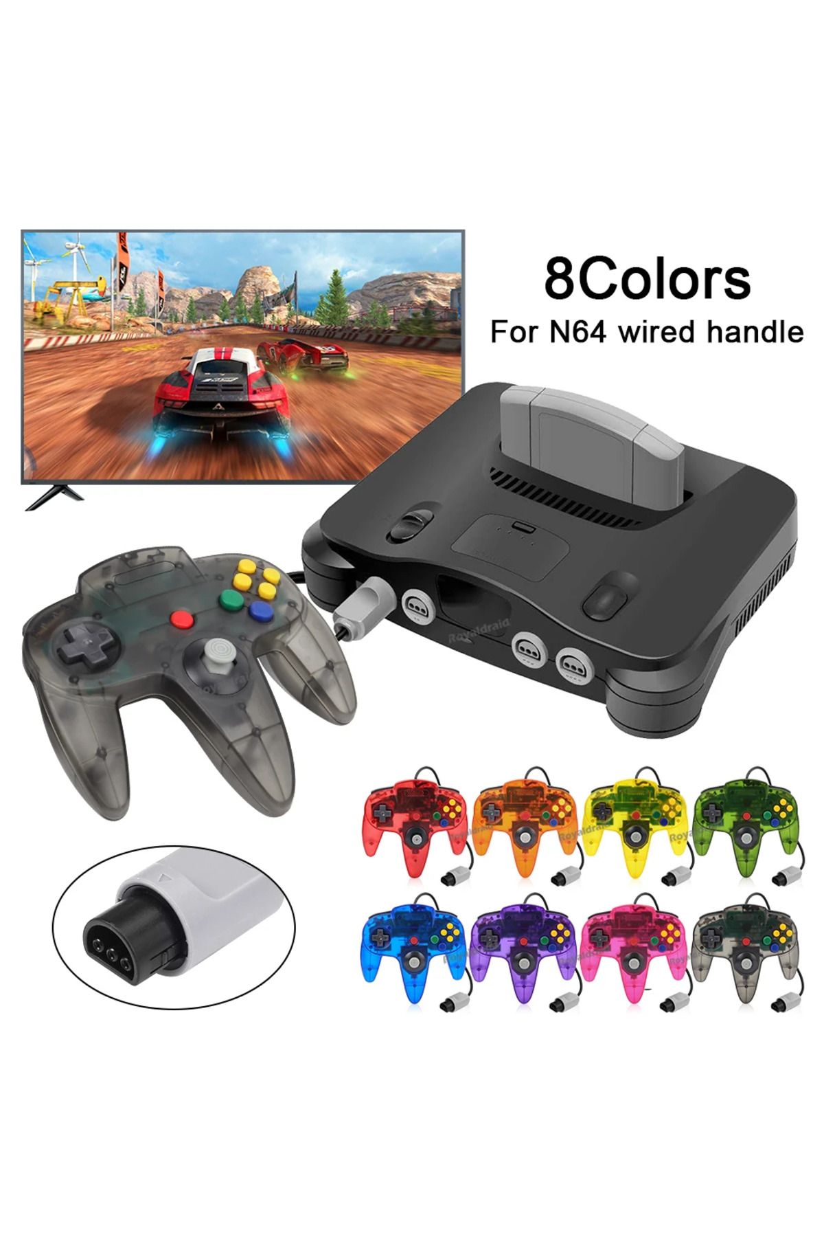 HeroAngel-8 Colors Wired Gamepad for Nintend N64 Console Control for N64 Classic Joystick Retro Game Consol... 6
