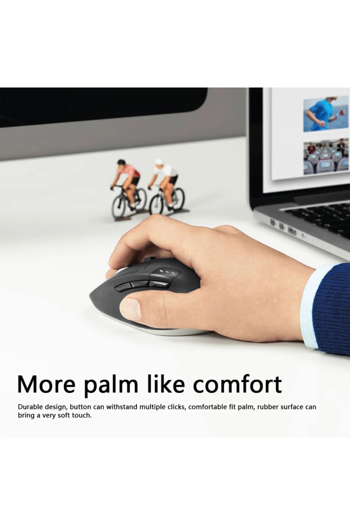 logitech-Logitech M720 Triathlon Multi-Device Wireless Mouse Bluetooth USB Unifying Receiver 1000 DPI 8 Bu... 3