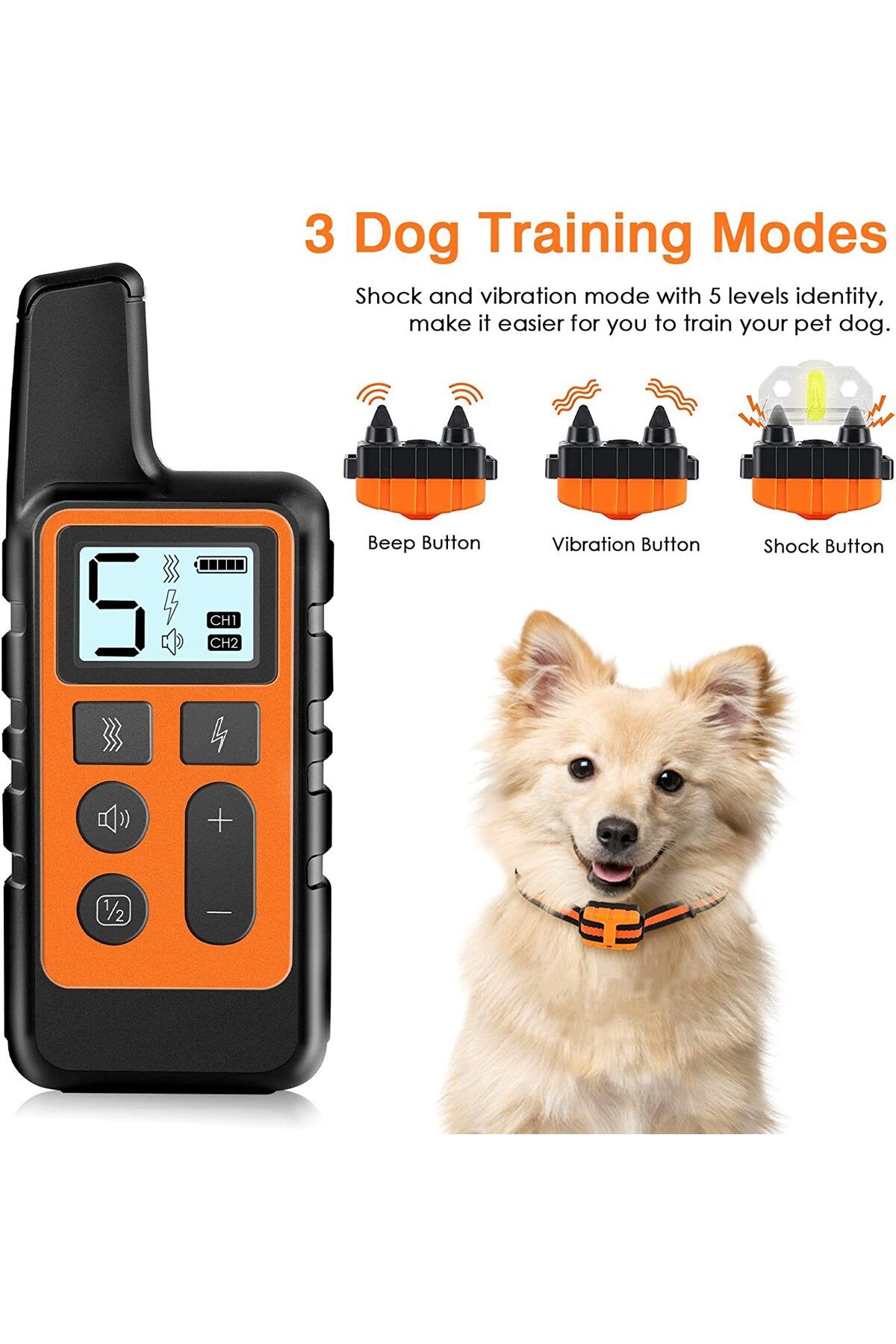 Choice 500m Electric Dog Training Collar Waterproof Pet Remote Control Rechargeable training dogs collar. Trendyol