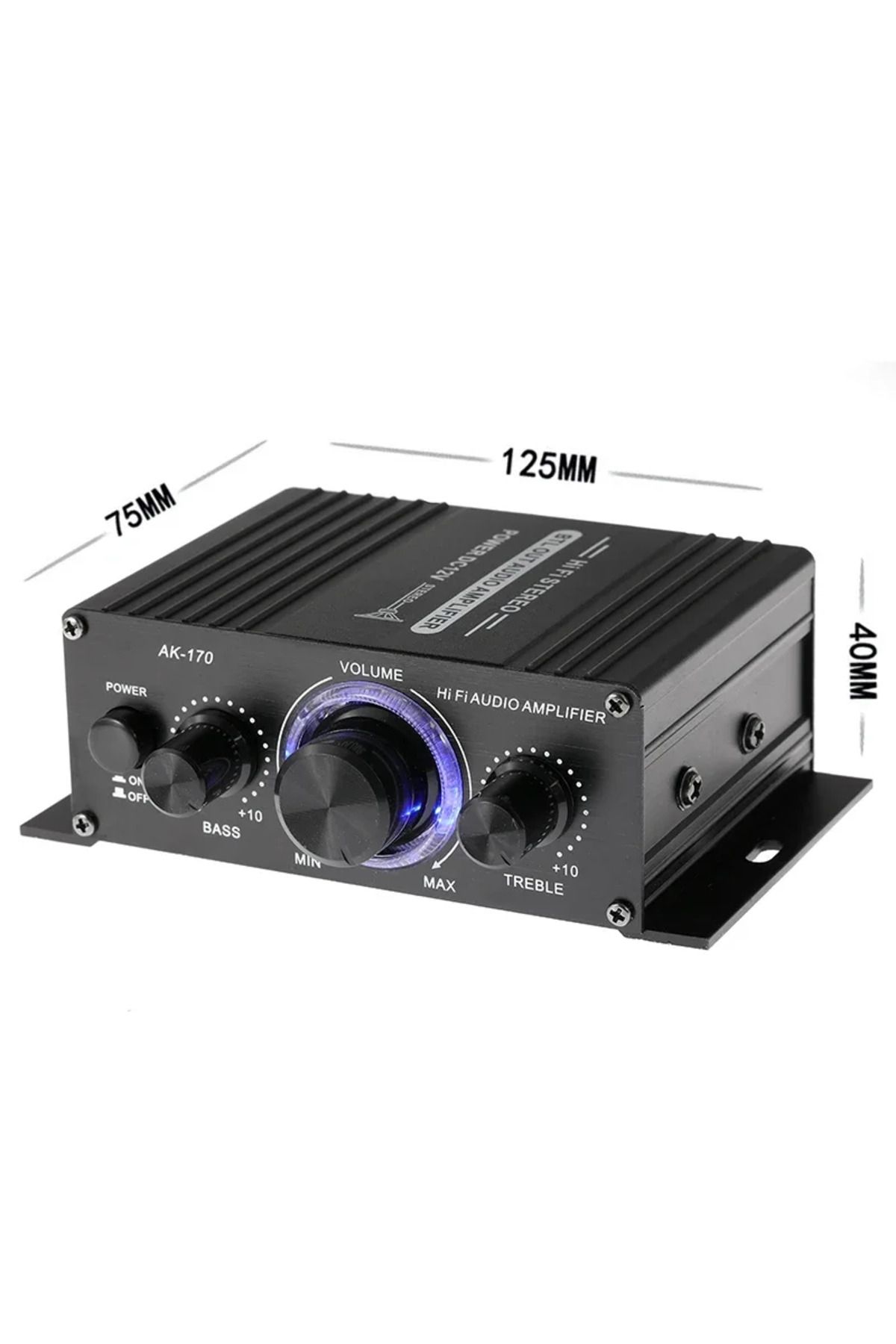 luxuglow-AK170 Mini Digital Power Audio Car Amplifier Blue Light Stereo Audio Amplifier for Home Theater C... 4