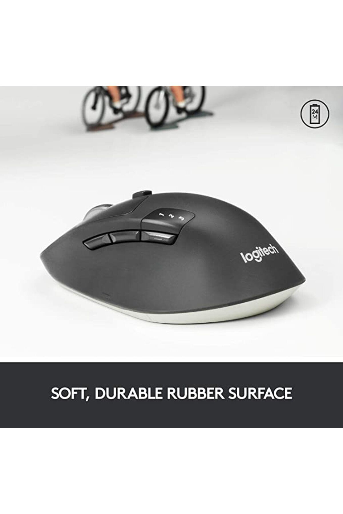 logitech-Logitech M720 Triathlon Multi-Device Wireless Mouse Bluetooth USB Unifying Receiver 1000 DPI 8 Bu... 4