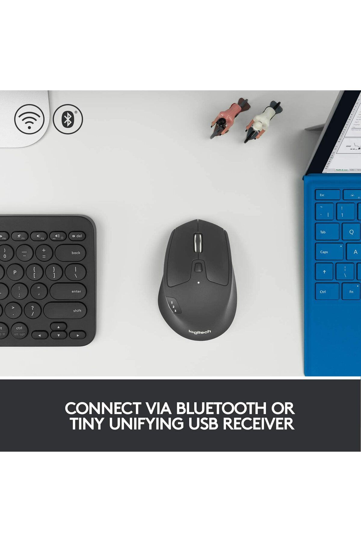 logitech-Logitech M720 Triathlon Multi-Device Wireless Mouse Bluetooth USB Unifying Receiver 1000 DPI 8 Bu... 7