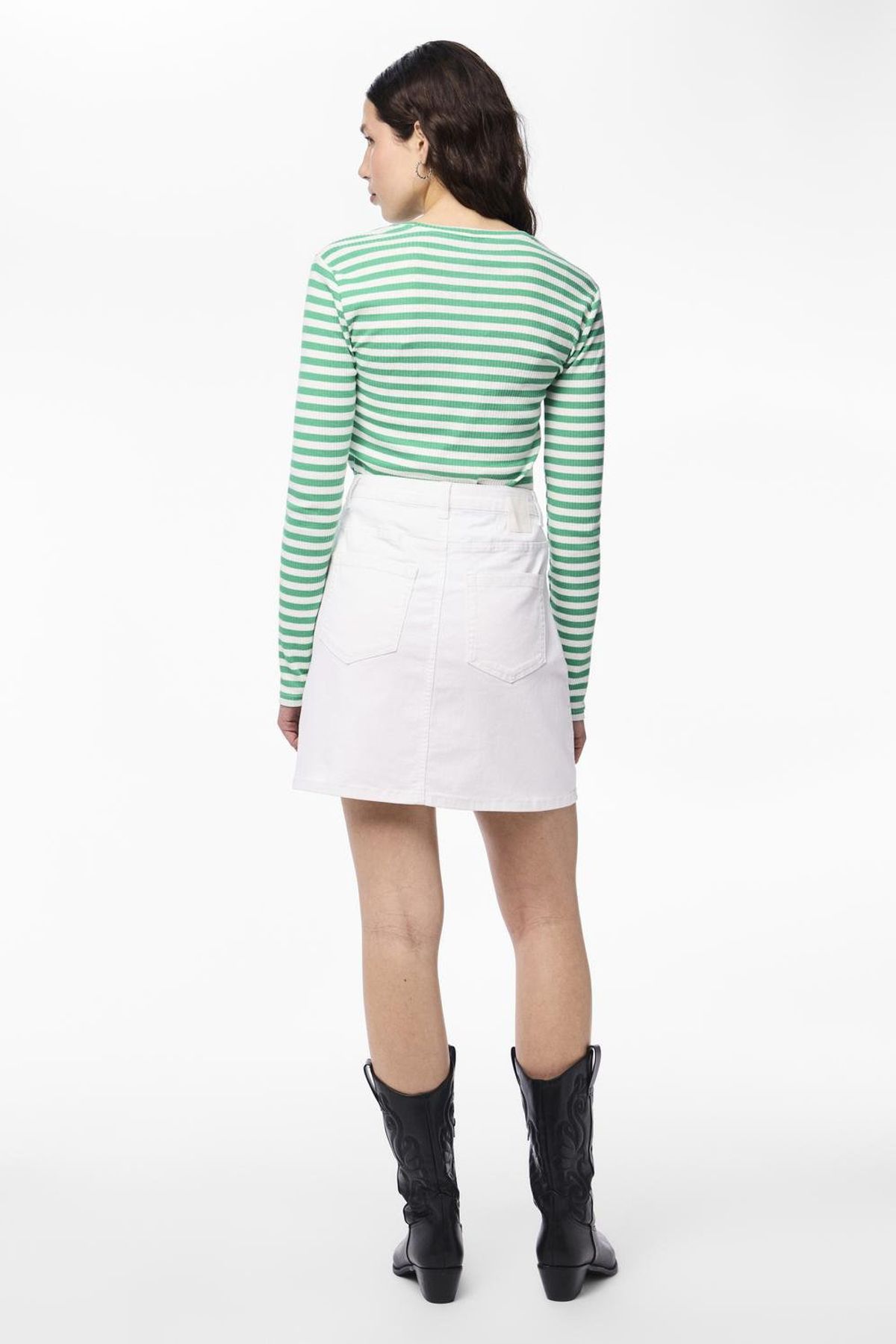 PIECES-Fustă DENIM PCPEGGY HW CULOARE CP 5