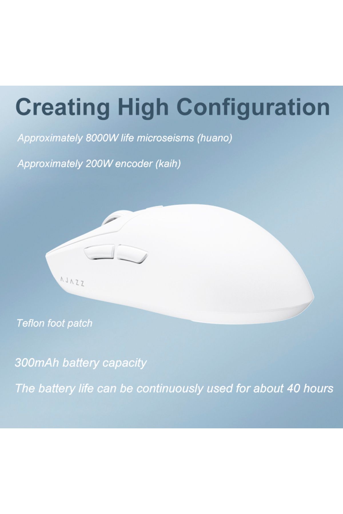 Ajazz-Aj139Pro Wireless 2.4G Mouse PAW3395 Sensor Gamer Pro Mouse 26000DPI Programmable Computer ... 5