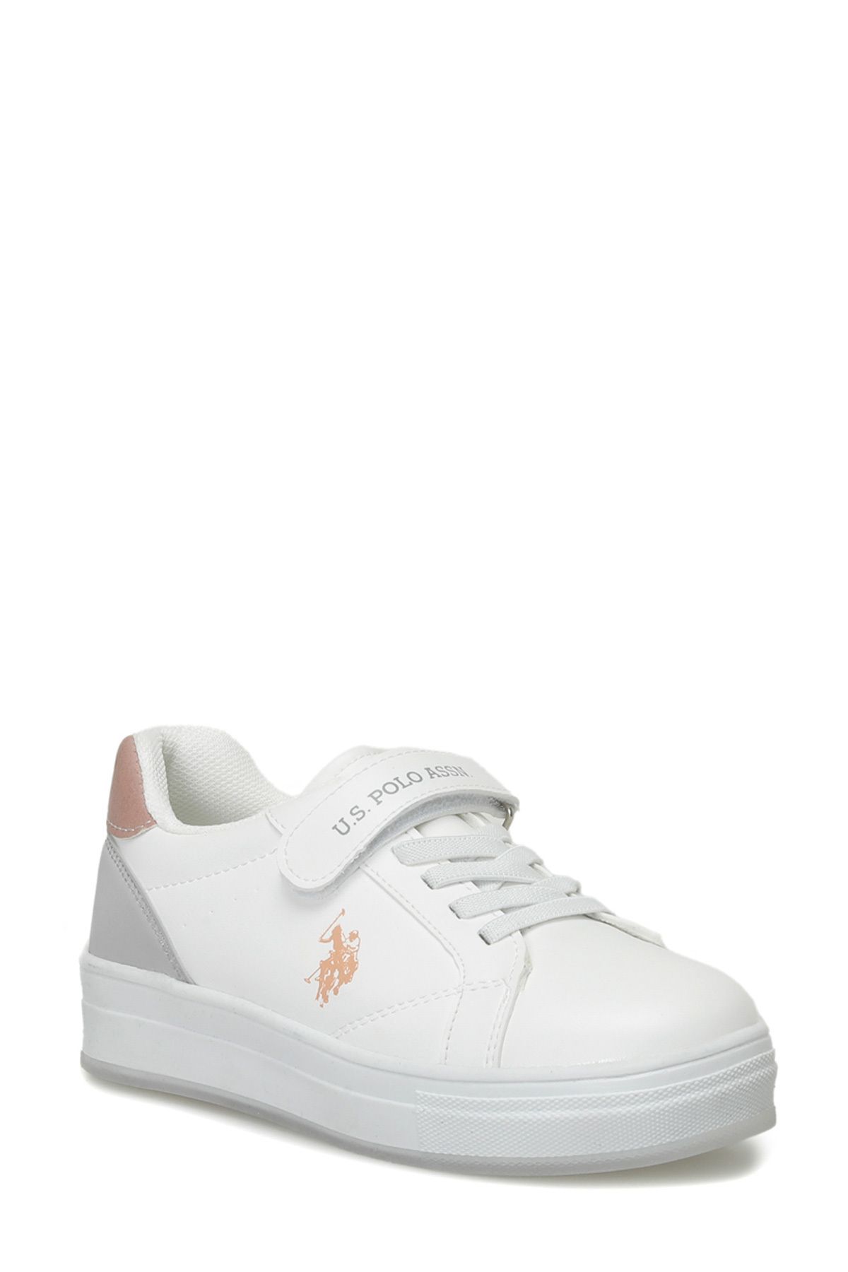 اسنیکر سفید دخترانه و بچگانه کفش ورزشی دختر 4FX U.S. Polo Assn.