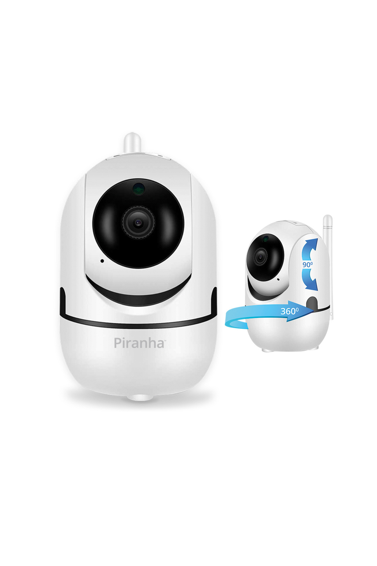 Piranha 9625 IP Kamera Kablosuz 720P Beyaz 360 Derece Baby Kamera fotoğrafı 2 (önizleme)