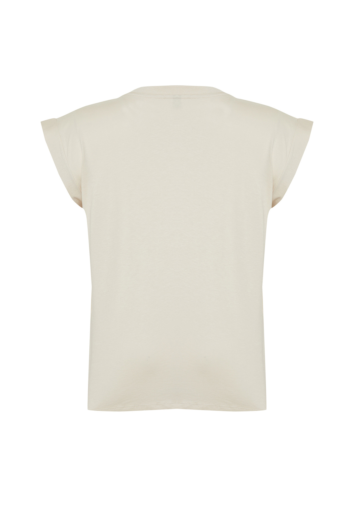 Trendyol Curve-Stone 100% Cotton More Sustainable Boyfriend Knitted T-shirt TBBSS24BF00051 8