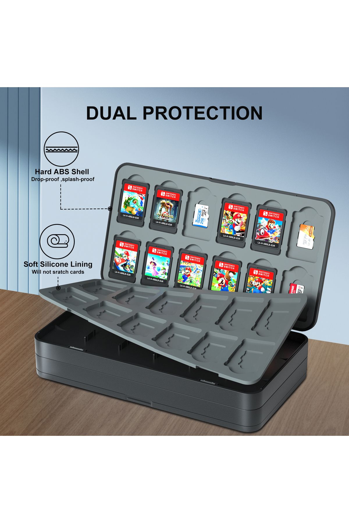 SIKROFEGEN-72 in 1 Storage Game Cards Case For Nintendo Switch OLED Protective Cards Case For Switch/Switch ... 4