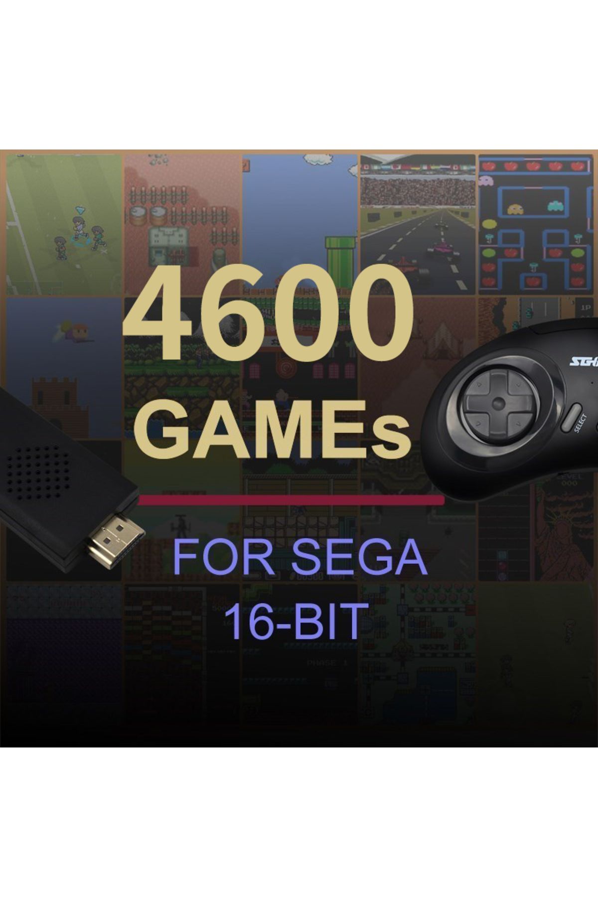 TECTINTER-16 Bit MD Retro Video Game Console For Sega Genesis Built-in 1500+ Classic Games Wireless Control... 4