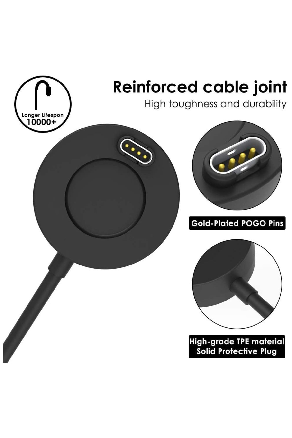 Hujerl Charger Dock for Garmin Vivoactive 3 4 4S Fenix 5 5S 5X 6 6S 6X Venu 2 2S Sq USB Charging Cabl. Trendyol