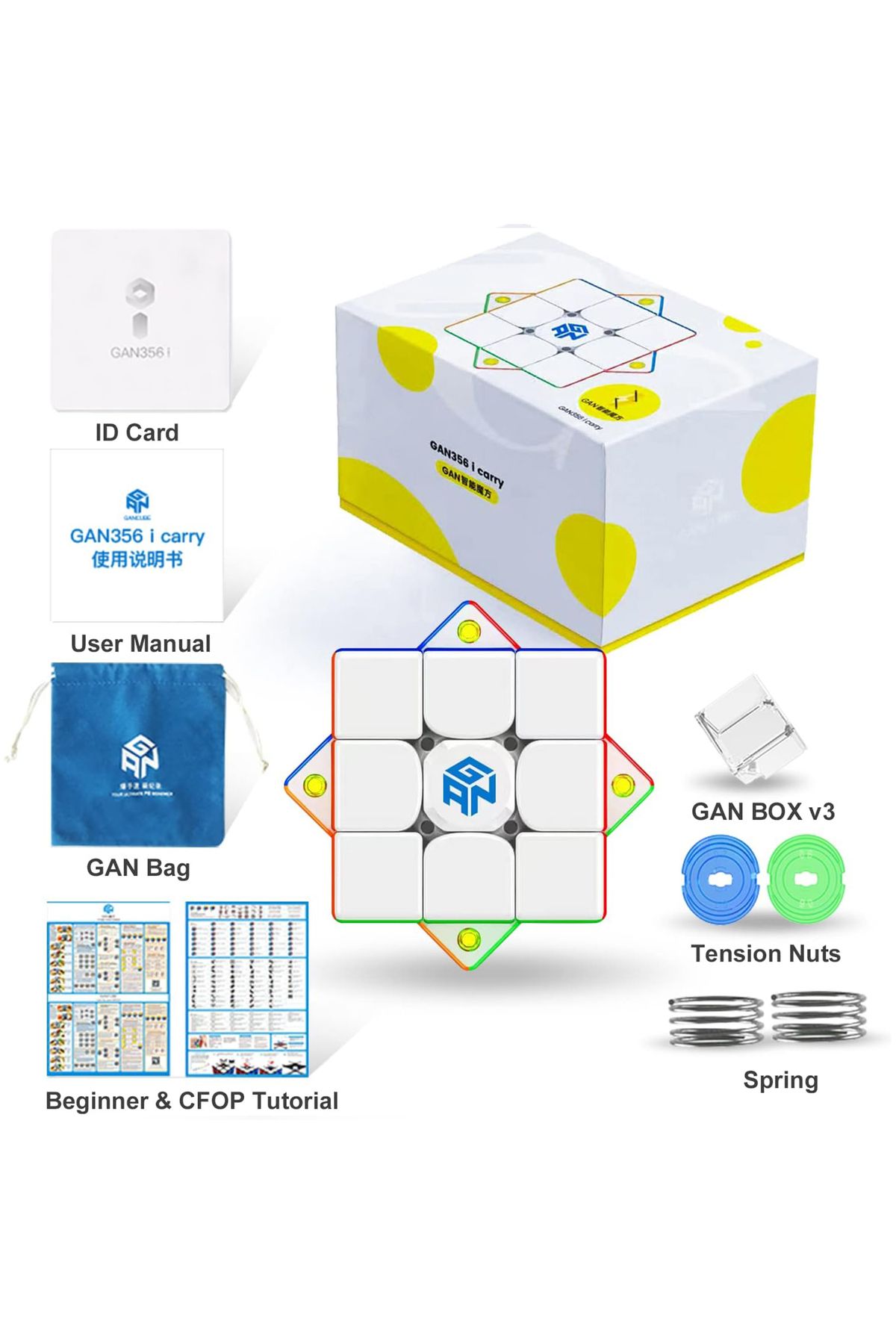 Choice-GAN 356 I Carry Smart 3x3 Magnetic Magic Speed Cube Puzzle GAN CUBE Brain Teasers GAN 356 I Carry... 6