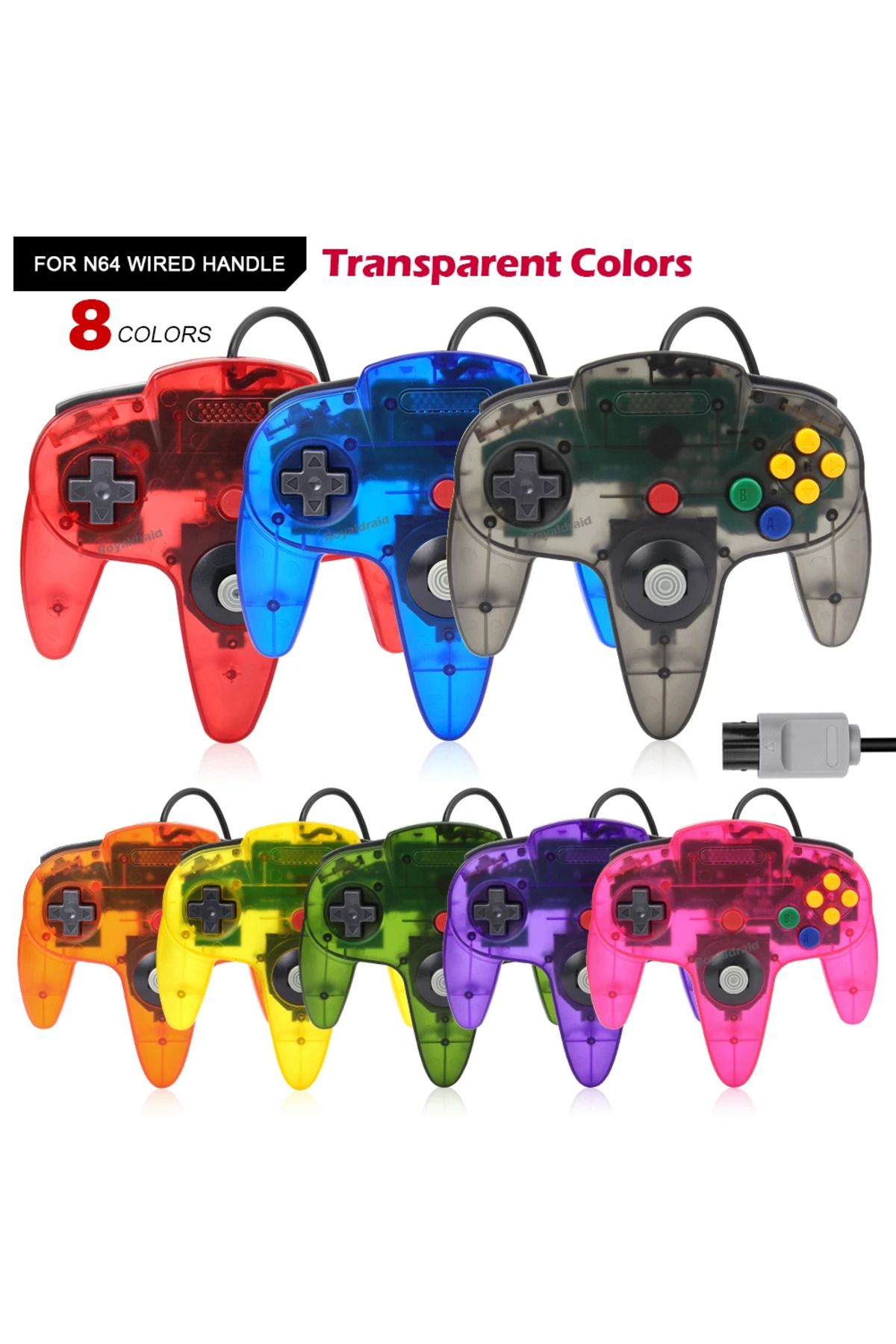 HeroAngel-8 Colors Wired Gamepad for Nintend N64 Console Control for N64 Classic Joystick Retro Game Consol... 2