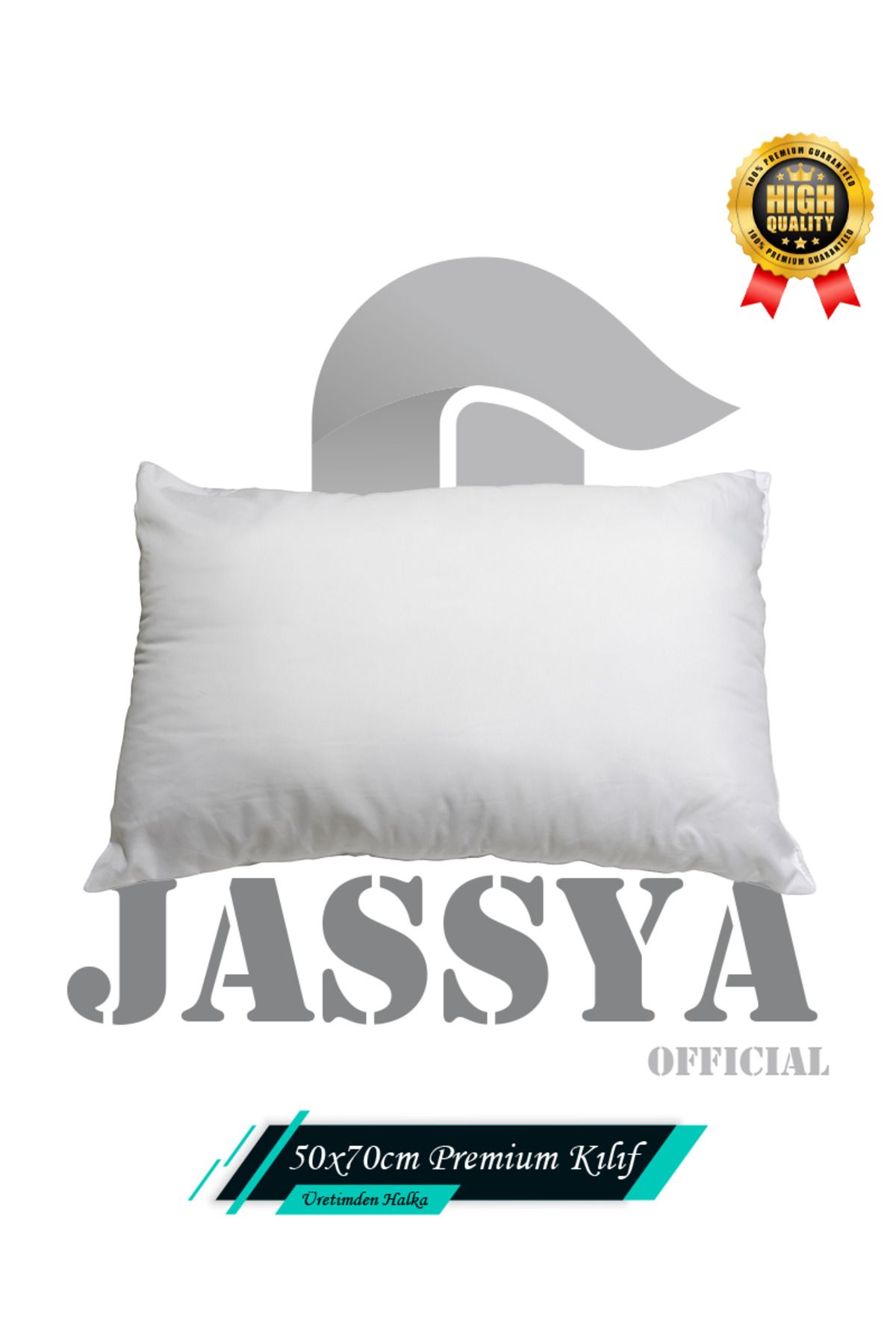 Jassya-أغطية وسائد بيضاء فاخرة 6 قطع مقاس 50 × 70 سم - وسادة داخلية ومرتبة وسادة 5