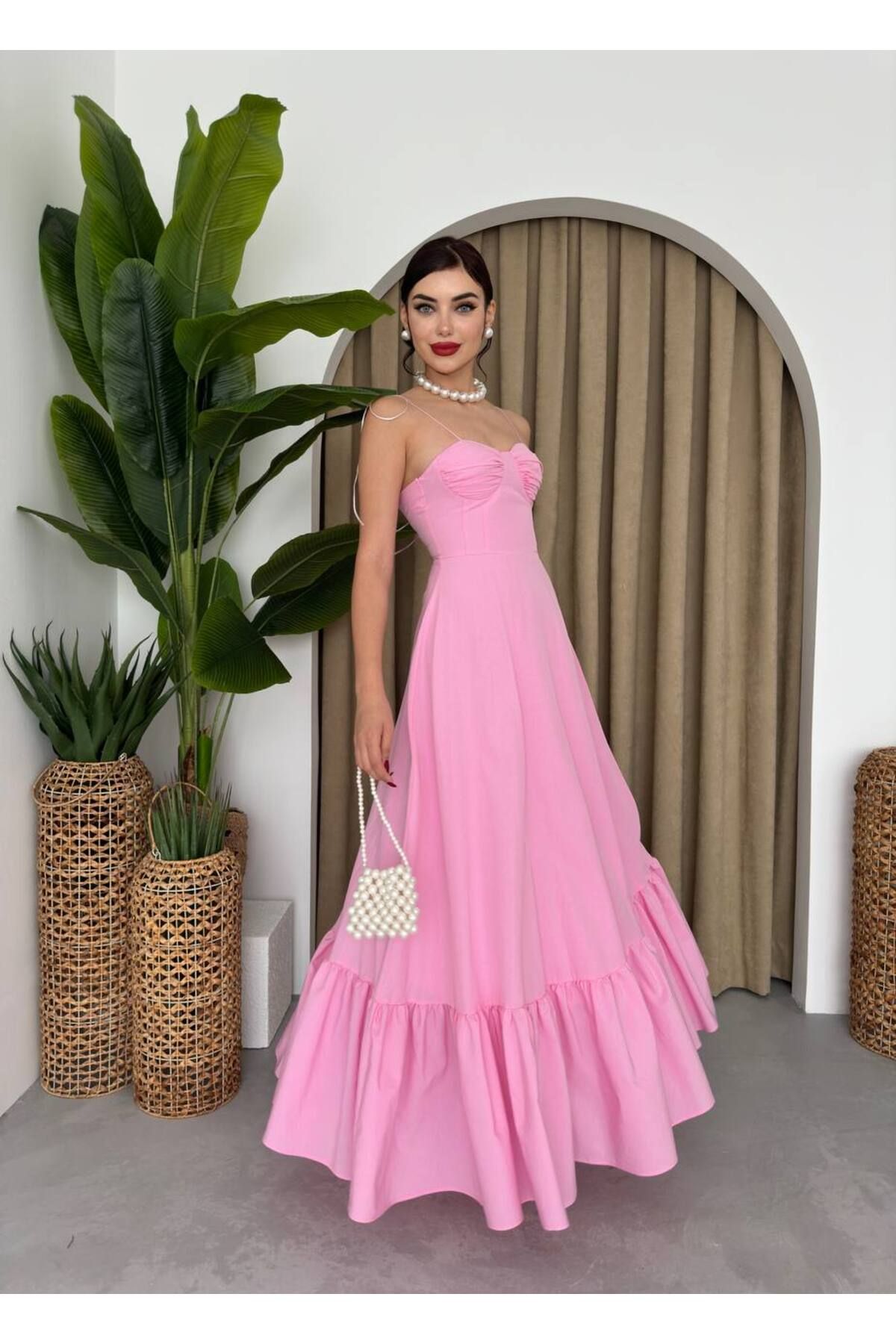 conconmoda-فستان نسائي بوبلين فستان طويل 7