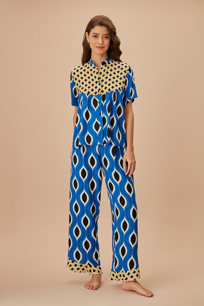 Suwen Ethnic Maskülen Pijama Takımı