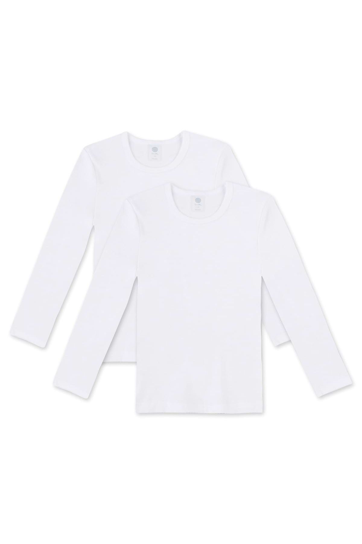Sanetta-Kinder Unterhemd 2er Pack – Langarm, Hemd, Baumwolle, Unisex, Einfarbig 1
