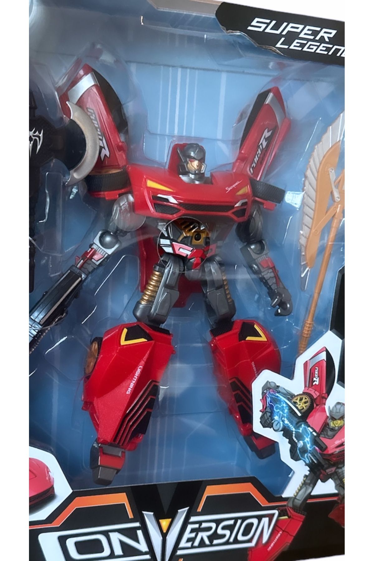 M Toys-Red Mtoys Robot Car - with Sound and Light 4