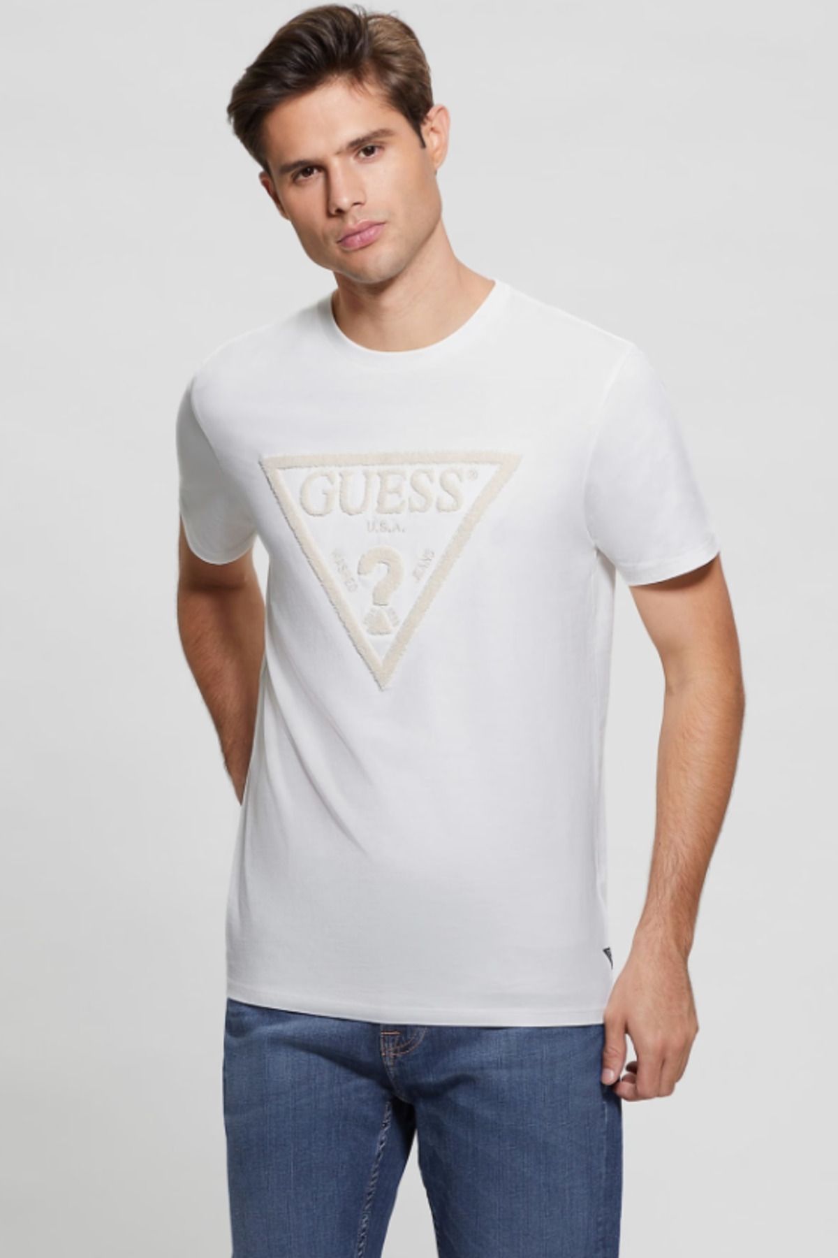 Guess t shirt wit clearance