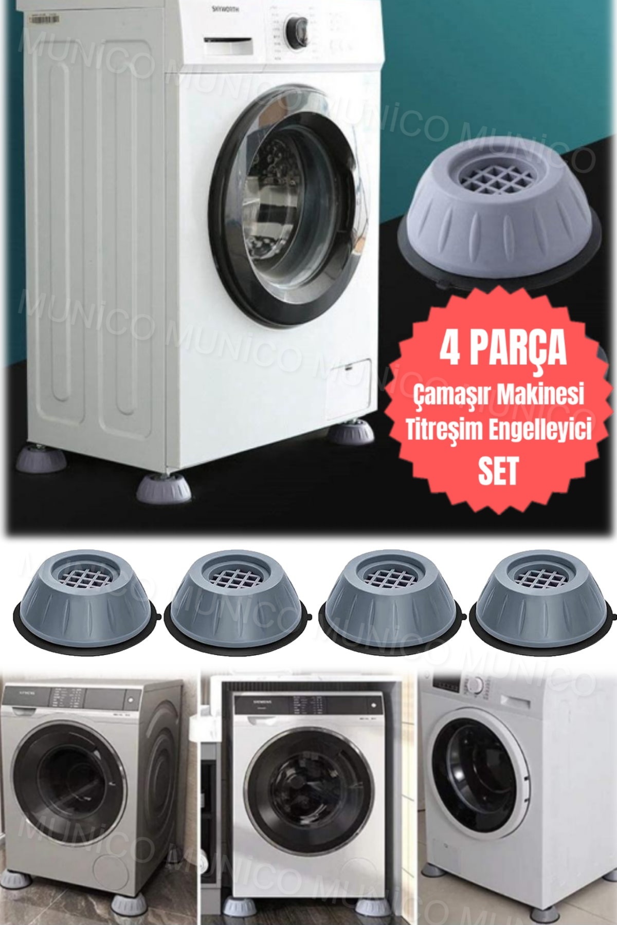 4 Pieces Dryer Furniture Stand Compatible with All Washing Machines Good Quality Anti-Vibration