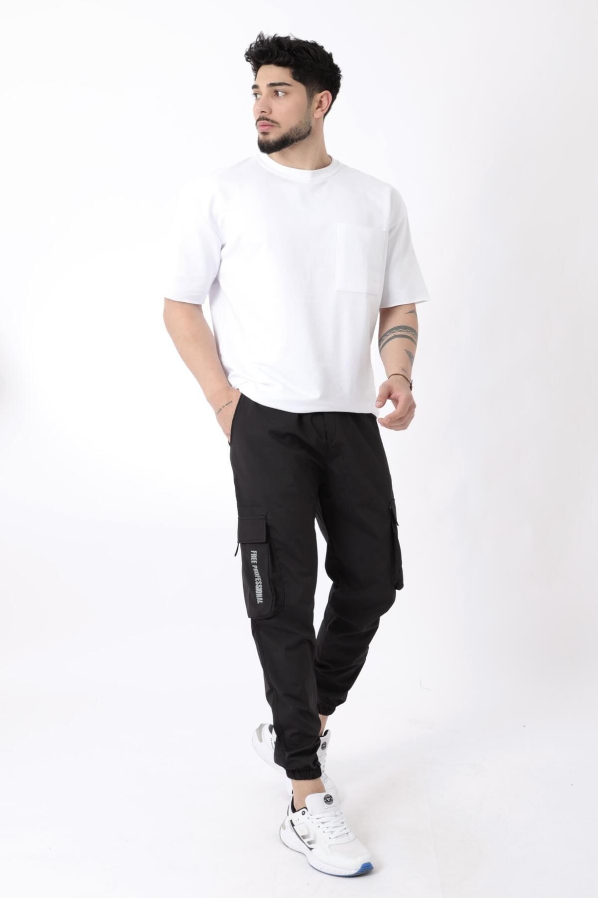 Stilkombin-Parachute Fabric Cargo/Jogger Bottom with Elastic Legs - PLDP 01_70093 5