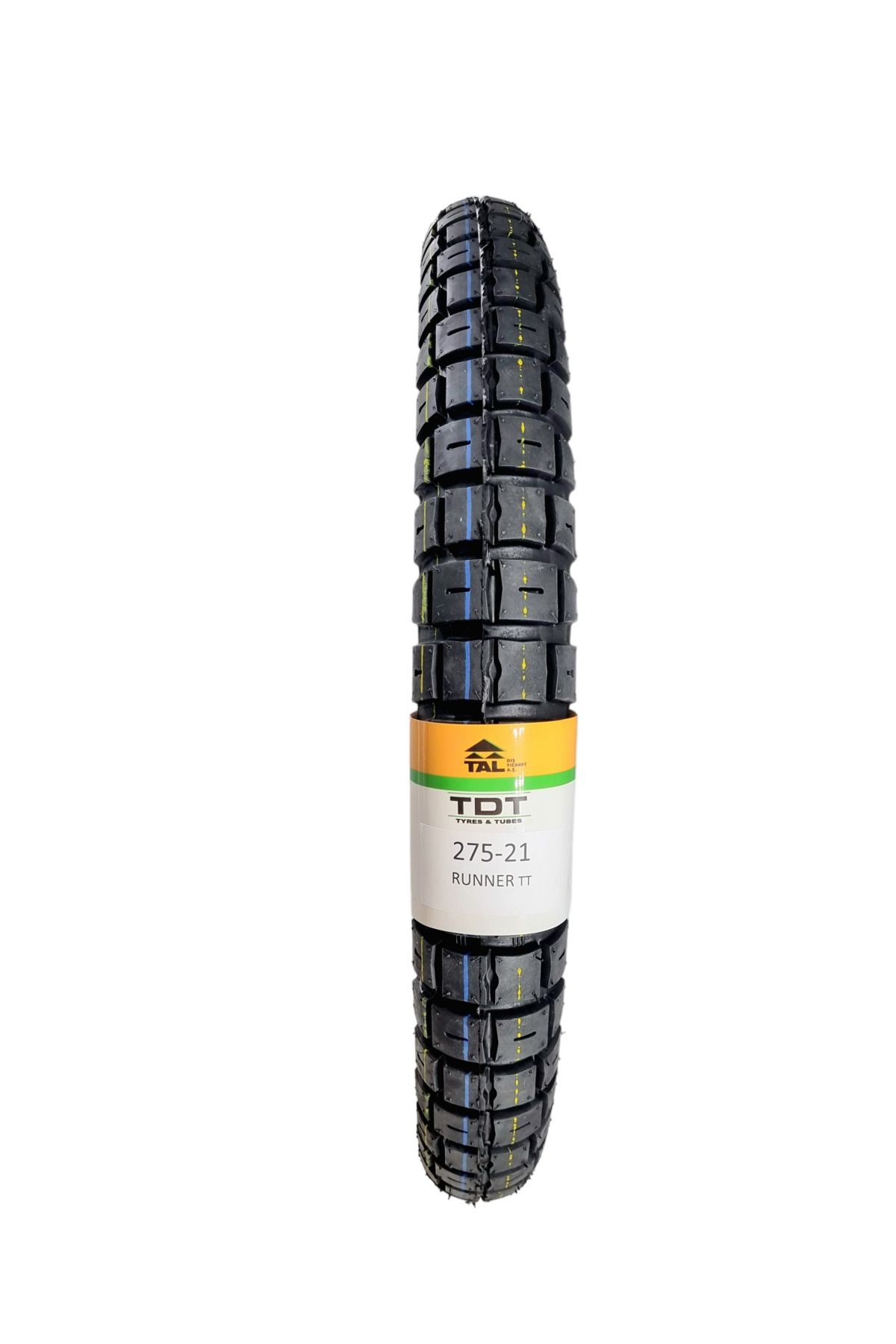 TDT TYRES 275-21 TT (TUBETYPE/ İÇ LASTİKLİ TİP) MOTOSİKLET LASTİĞİ RUNNER06