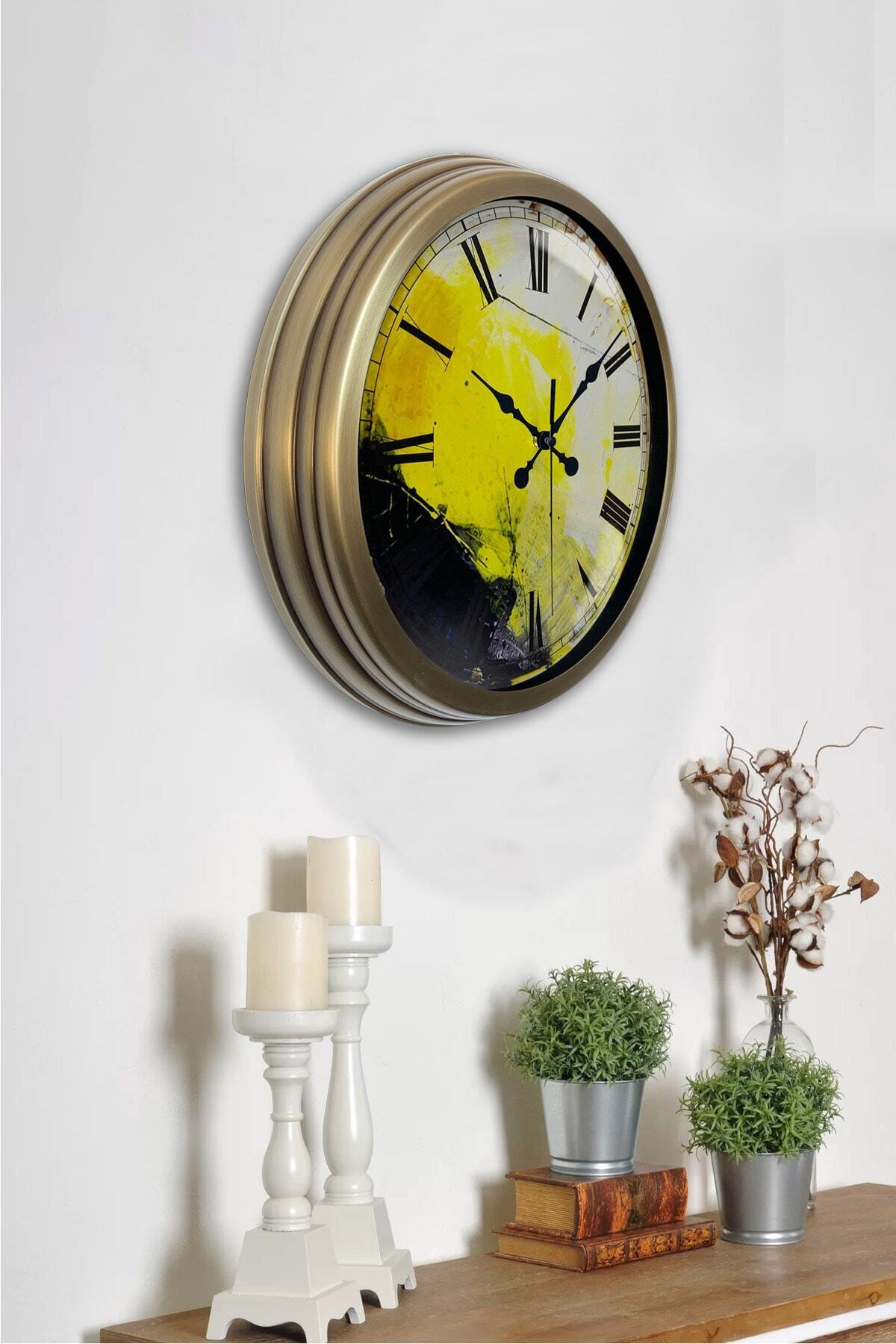 Kasva Concept Cadou 40 Cm Ceas De Perete Artistica Din Metal Vechi - One Size