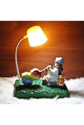 Hediyekanali Sevimli Taraftar Panda Siyah Beyaz Panda Masa Gece Lambasi Isikli Biblo Trendyol