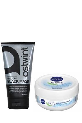 Ostwint Soyulabilir Siyah Maske 150 ml ve Soft Nemlendirici Krem 300 ml 07OST02