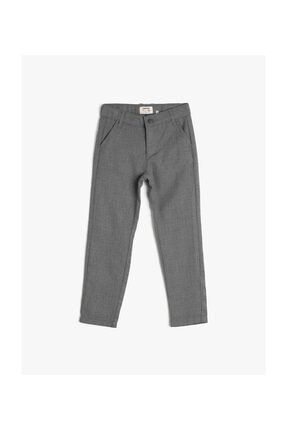 Nzy Tekstil Erkek Gri Lastikli Okul Pantolonu 100 Trendyol