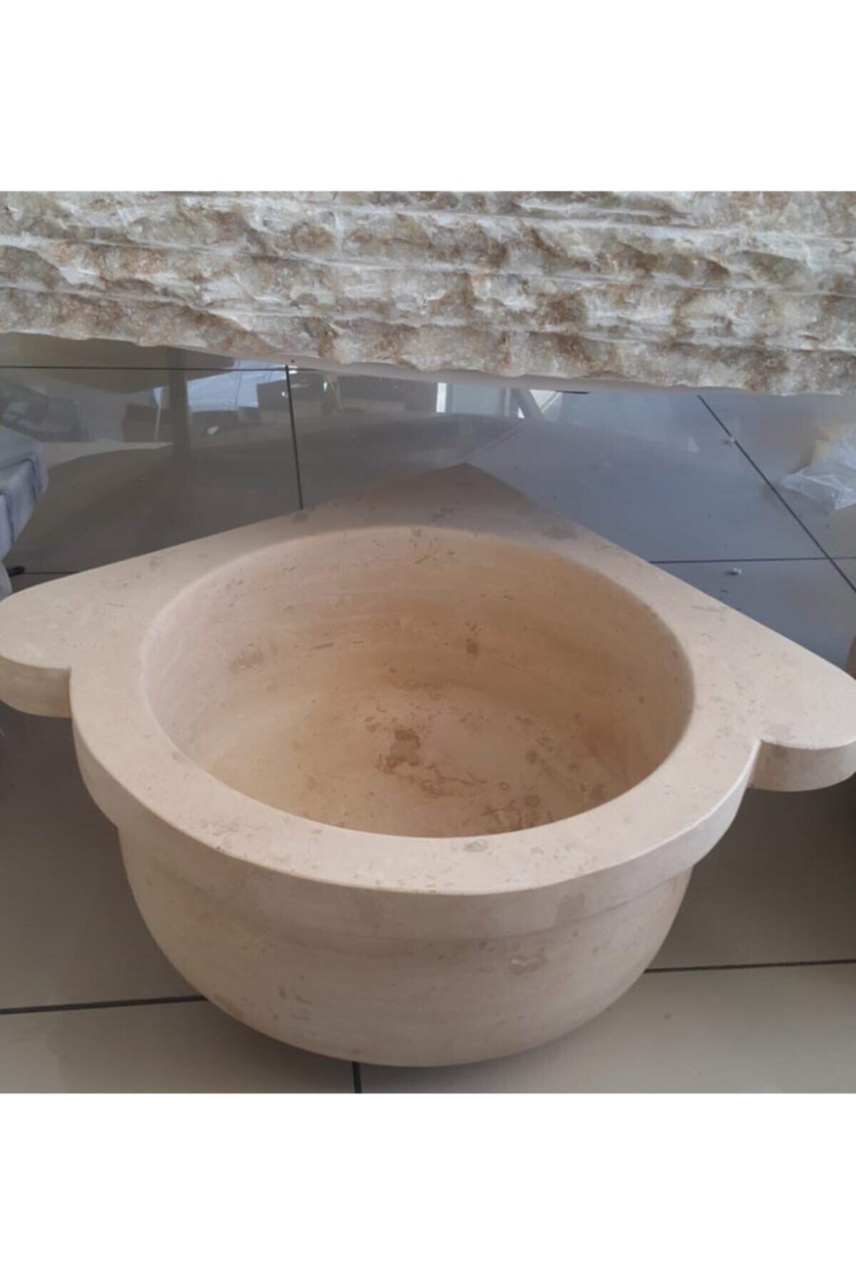 MYM Mermer Yapı Market Tasarım Traverten Düz Köşe Kurna