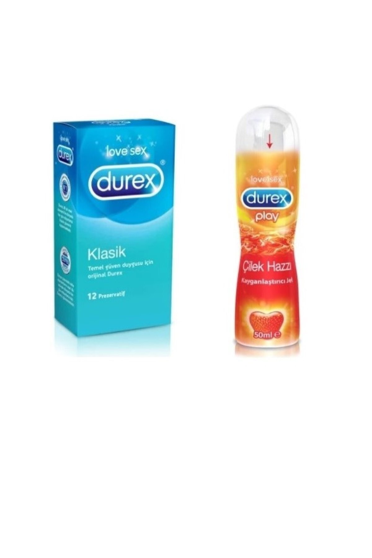 Klasik Prezervatif 12' Li + Çilekli Kayganlaştırıcı Jel