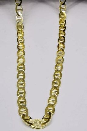 Silver Unisex Barlı Gold Altın Kaplama Gümüş Kolye Zincir 3,40 Mm TYC00042309388