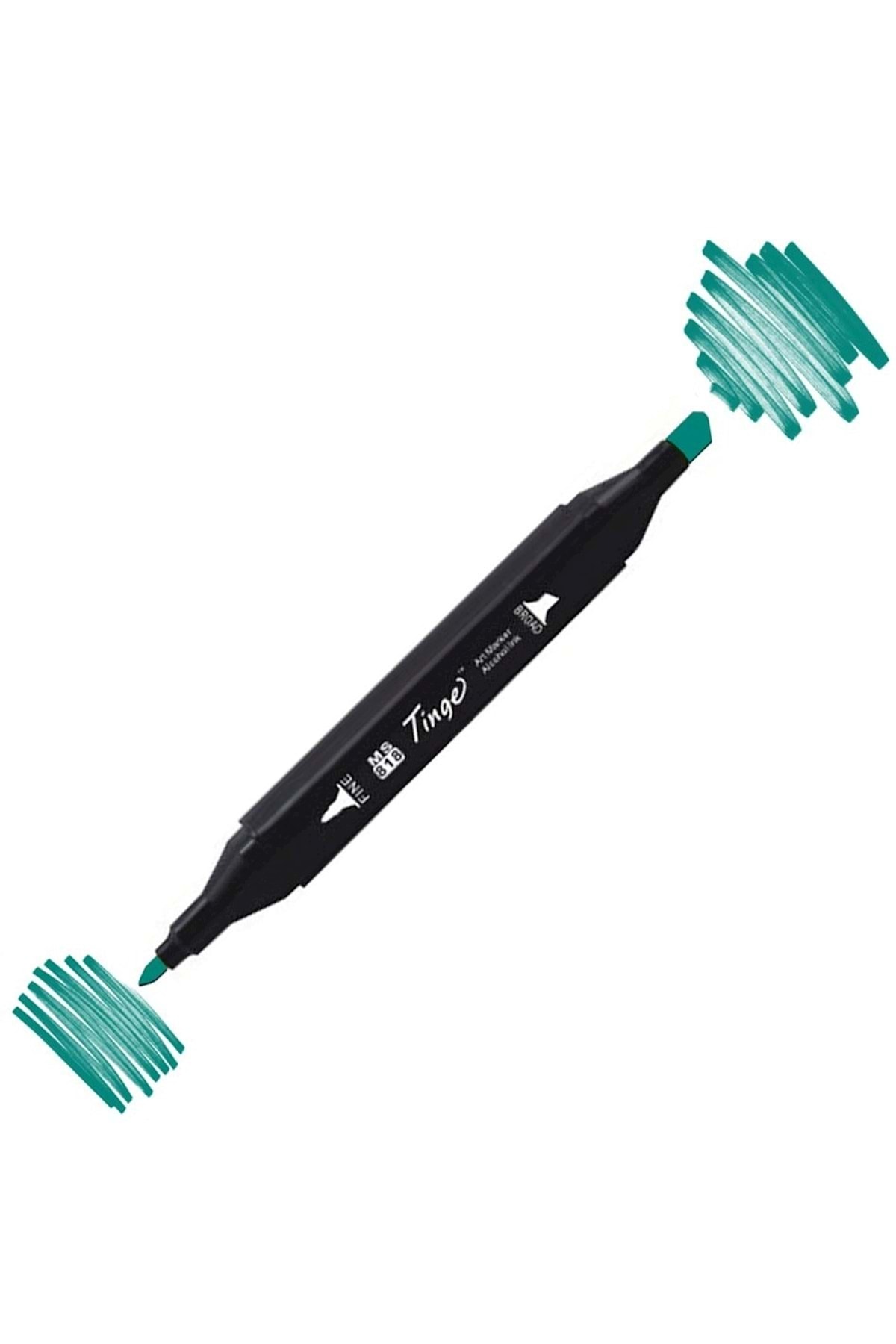 Twin Double Tip Marker Pen Bg53 Turquoise Green