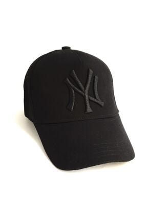 Erkek Ny Nakışlı Logolu Siyah Spor Cap Şapka OUTNY7