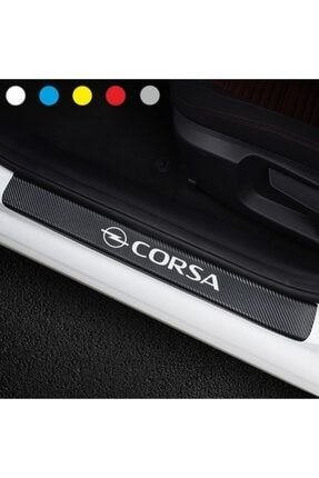 Opel Corsa Için Karbon Kapı Eşiği Sticker ( 4 Adet ) 25076