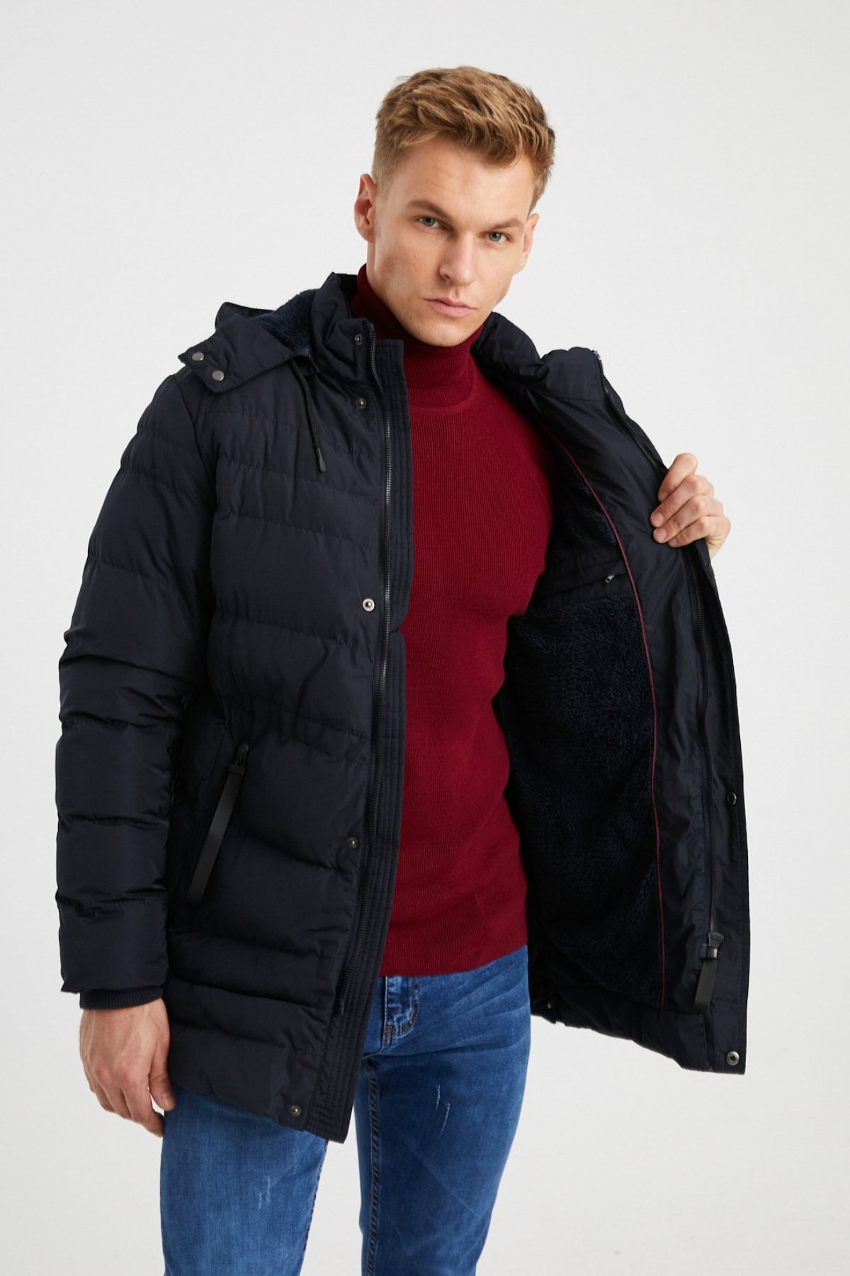 DYNAMO Mantel Dunkelblau Puffer Fast ausverkauft