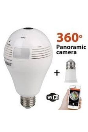 wifi panoramik ampul kamera alarm cift