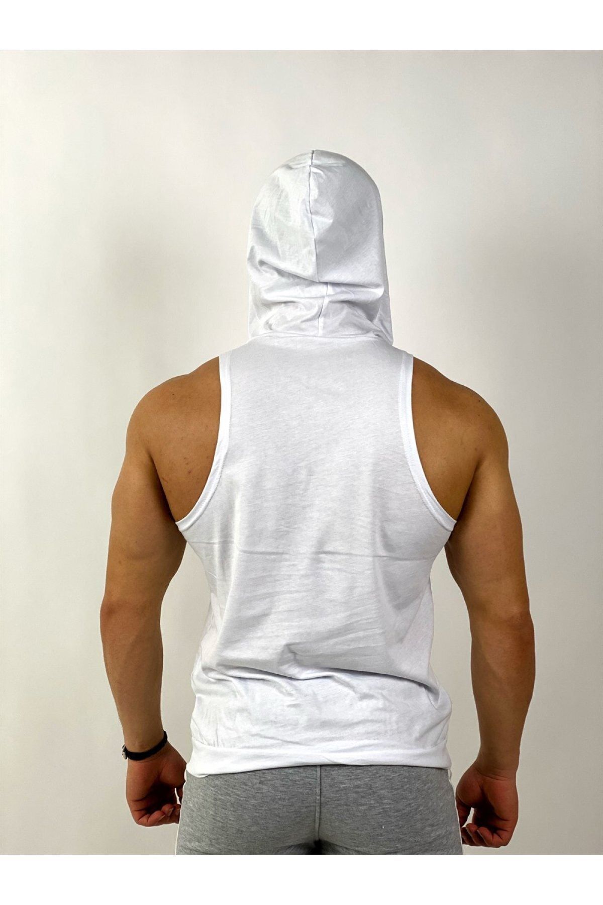BLACK-- Zyzz Hooded Fitness Undershirt 4