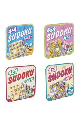 Pötikare Yayınları 4x4 Sudoku (+3 Yaş) 4 Kitap Set