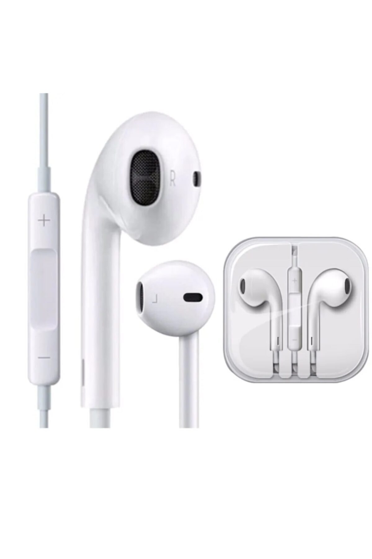 Beyaz Samsung Uyumlu Kablolu Kulaklık 3.5 Mm Jack Girişli Üniversal Uyumlu -s7 4