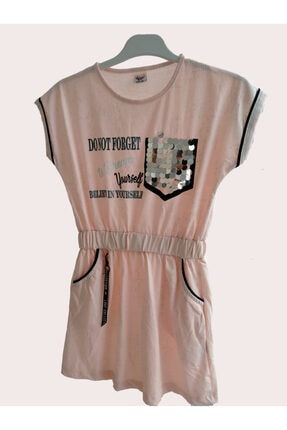 Kız Çocuk Pembe Elbise 5013A