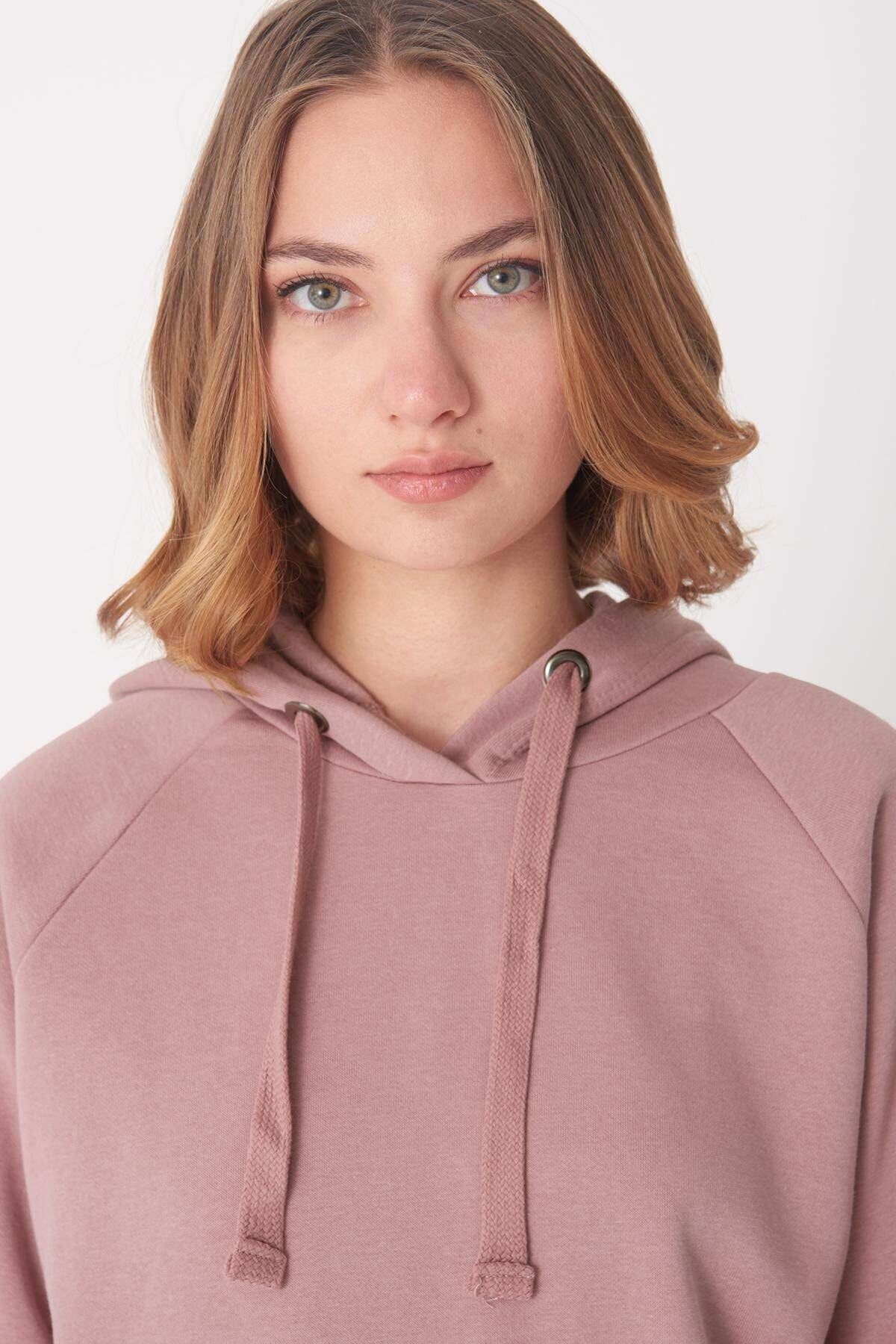 Addax Kadin Gul Kurusu Kapusonlu Sweatshirt Trendyol